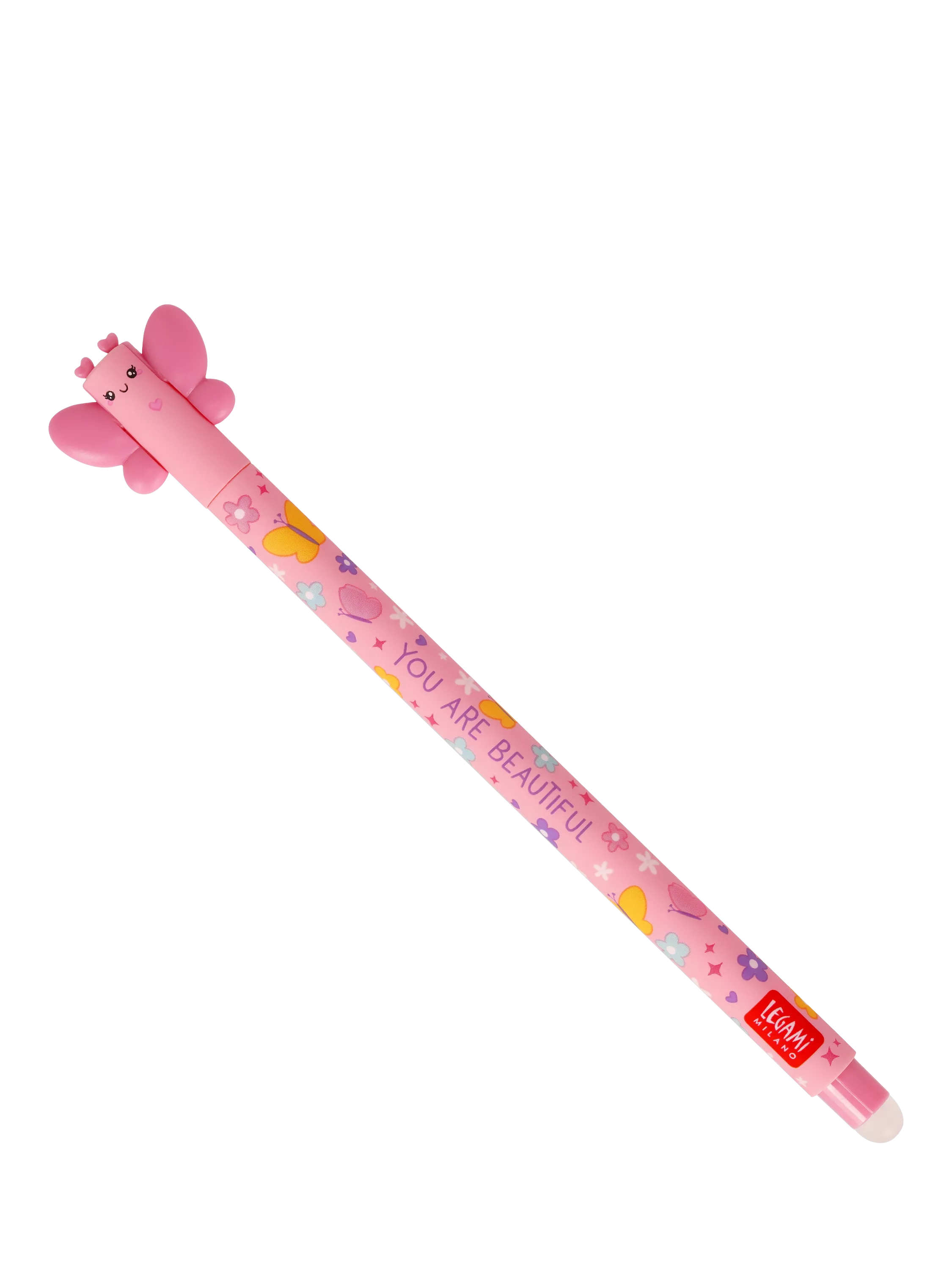 Legami Butterfly erasable pen pink - British product
