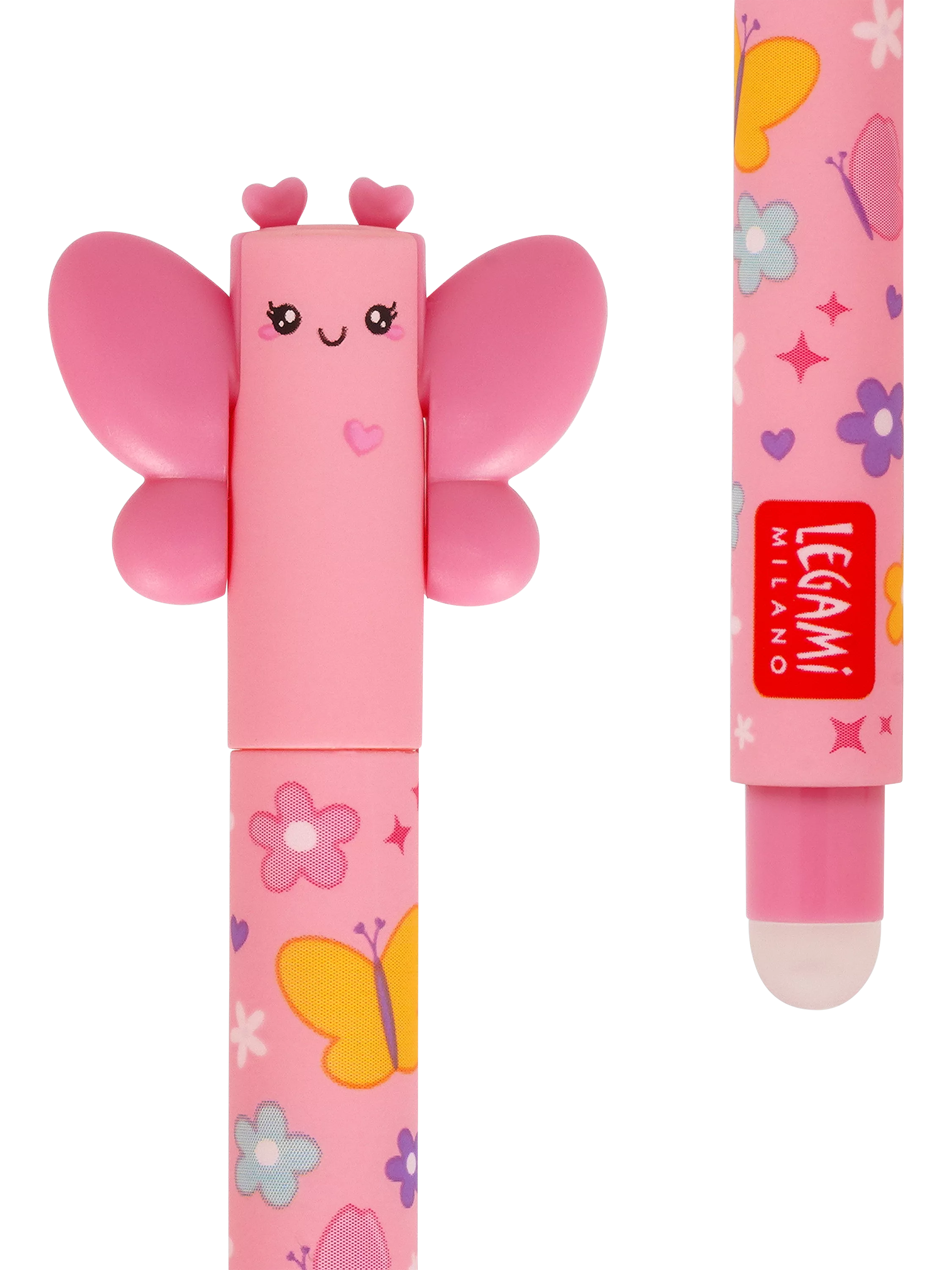 Legami Butterfly erasable pen pink - British product