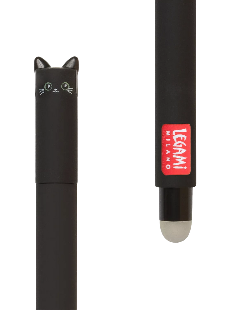 Legami cat erasable pen black ink, imported from the UK