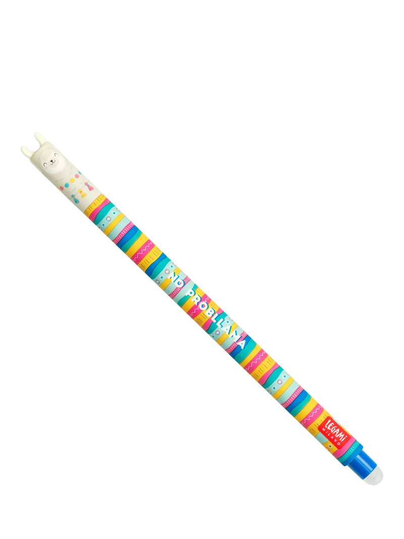 Legami Llama erasable pen blue ink, imported from the UK