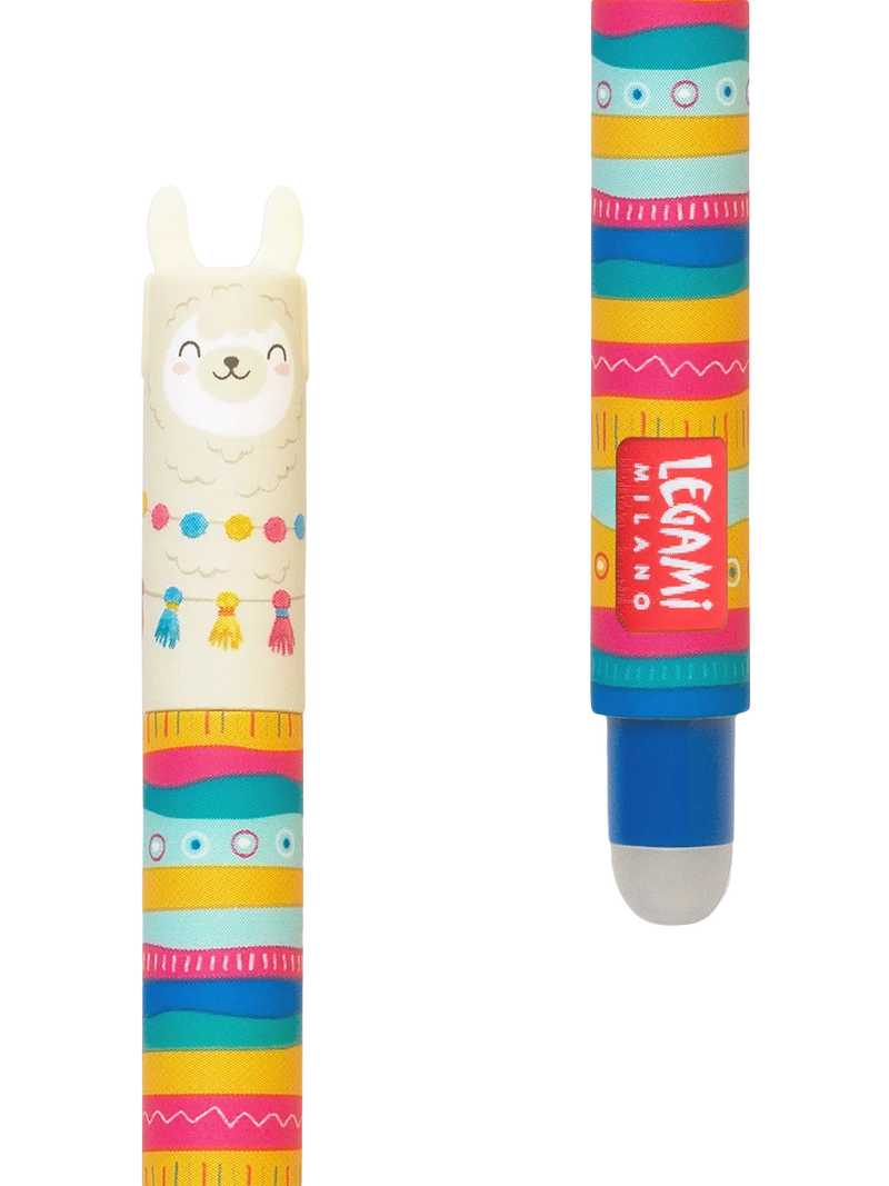 Legami Llama erasable pen blue ink, imported from the UK