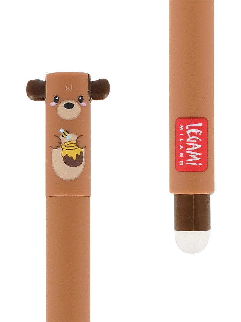 Legami teddy bear erasable pen red, imported from the UK
