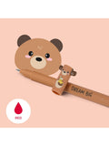 Legami teddy bear erasable pen red, imported from the UK
