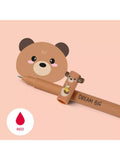 Legami teddy bear erasable pen red, imported from the UK