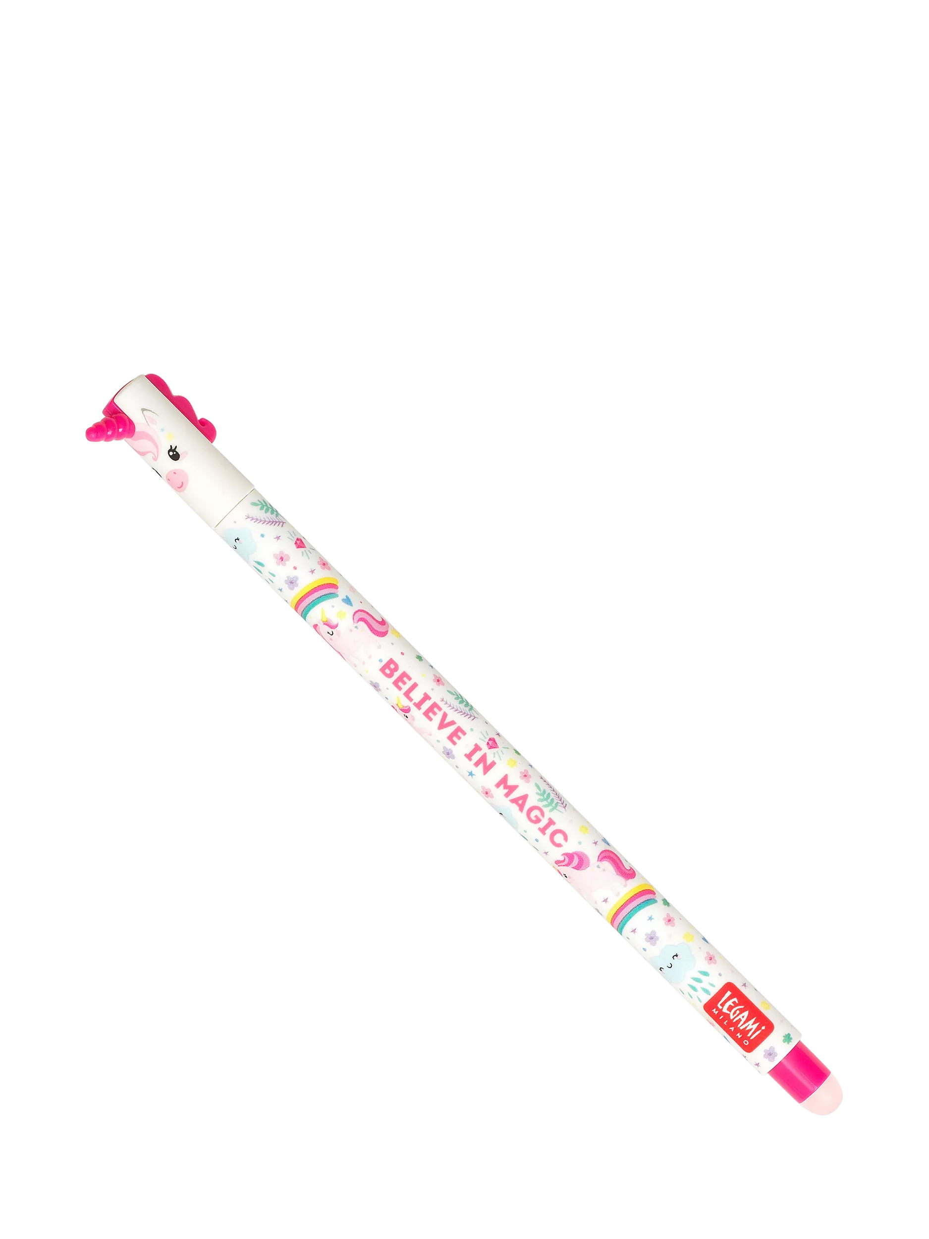 Legami unicorn erasable pen, pink, imported from the UK