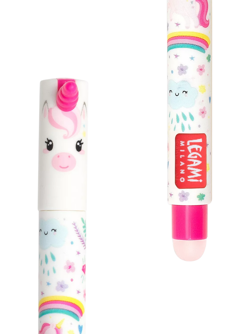 Legami unicorn erasable pen, pink, imported from the UK