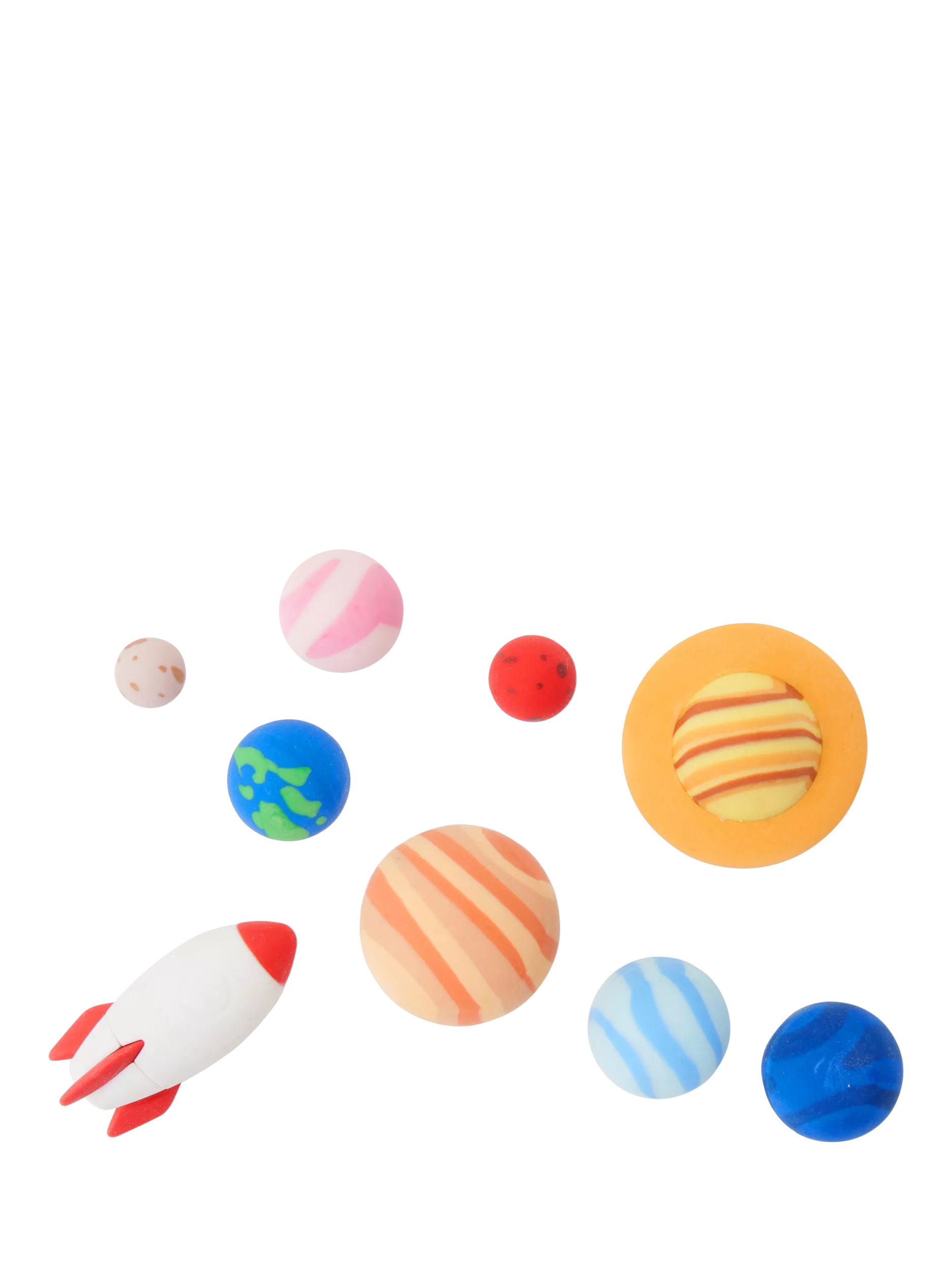 Legami solar system erasers pack of 9 blue, imported from the UK