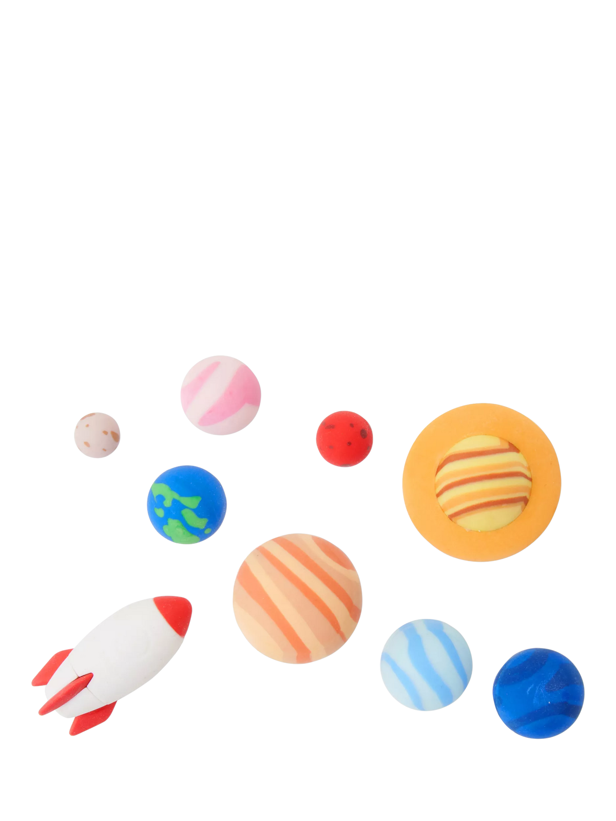 Legami solar system erasers pack of 9 blue, imported from the UK