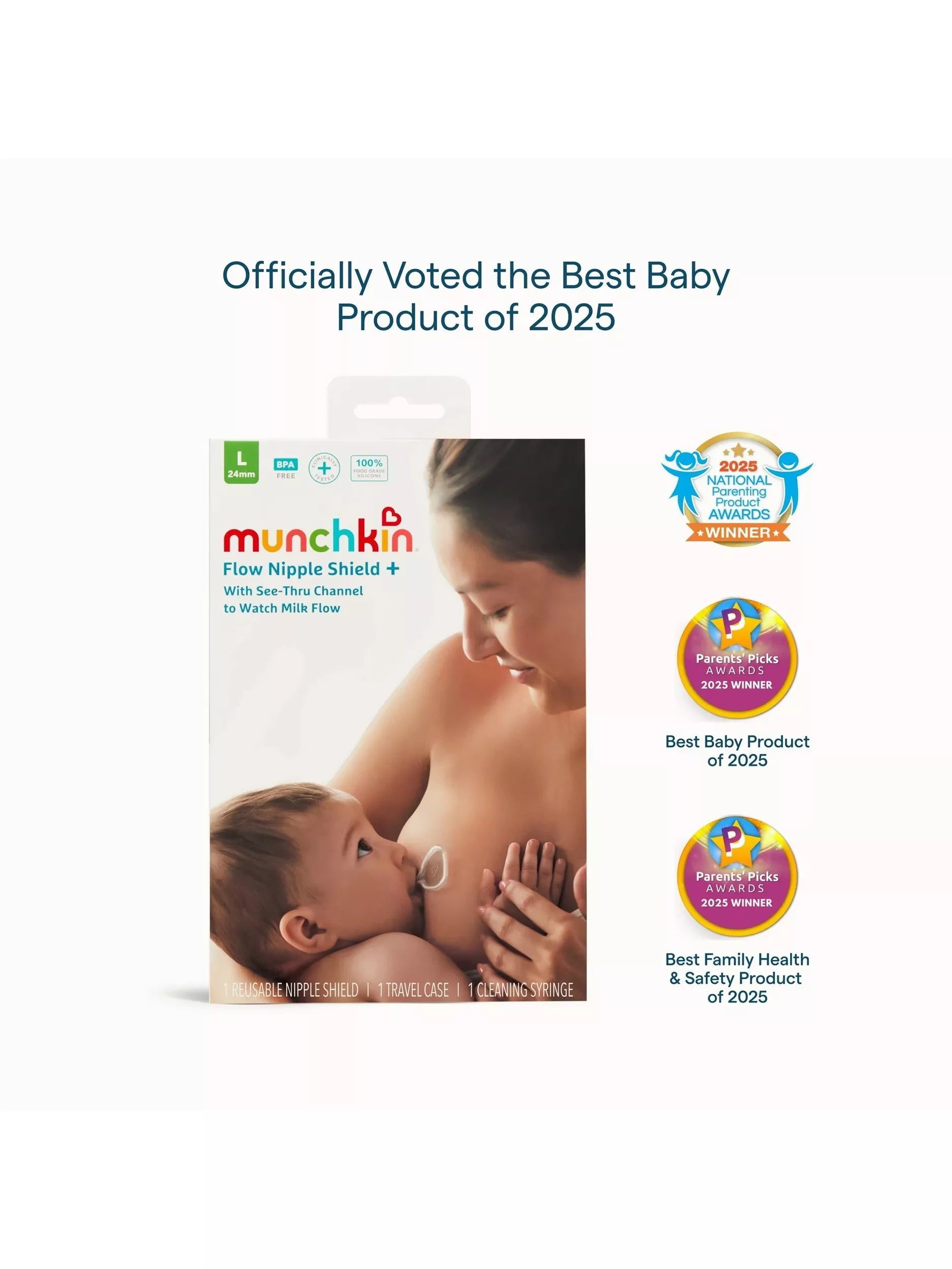 Munchkin Flow Nipple Shield+ 20mm (British brand)