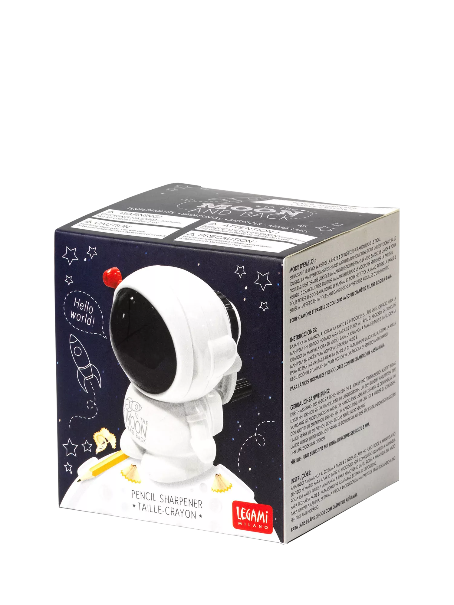 Legami moon pencil sharpener navy blue, UK version