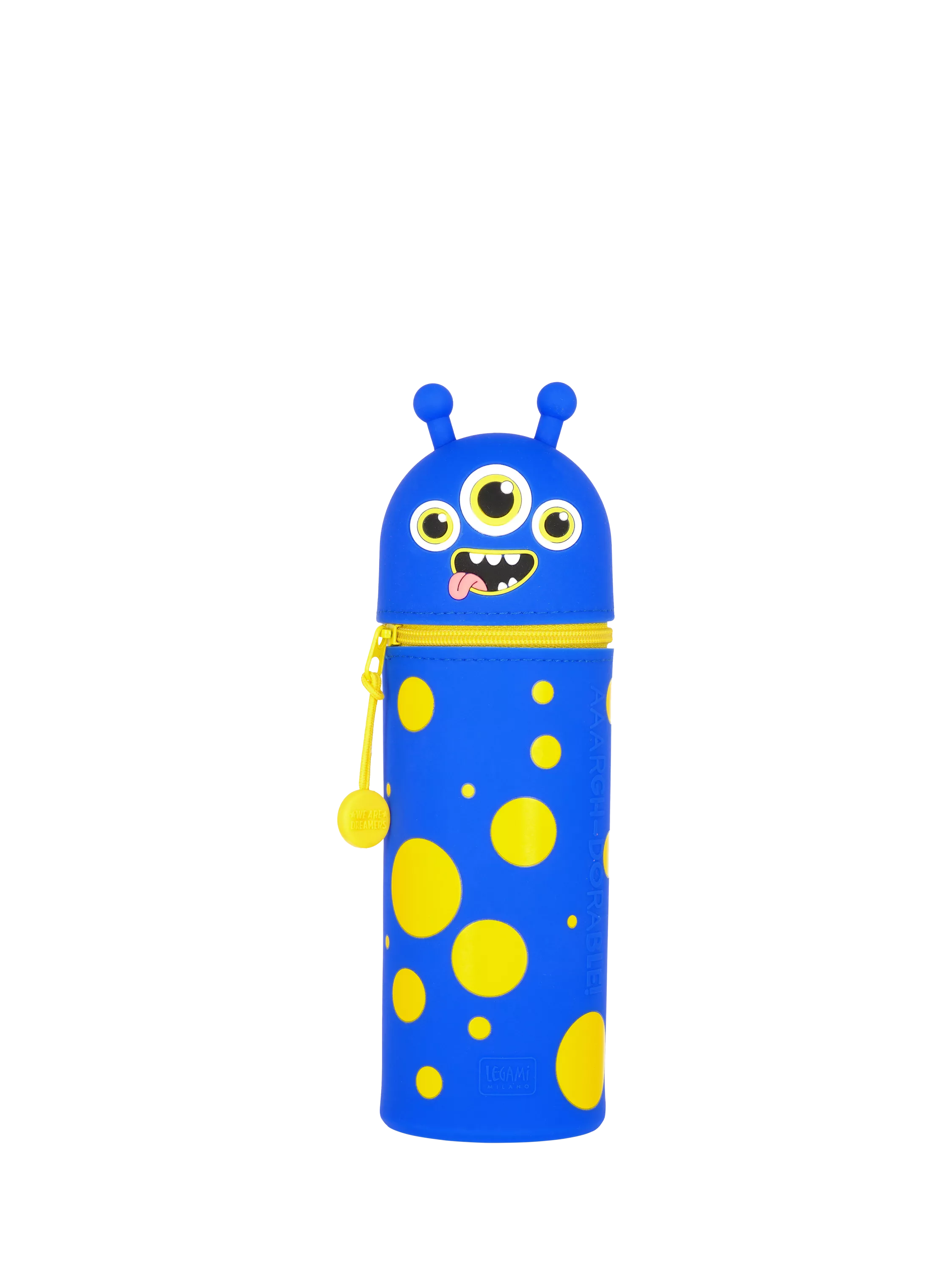 Legami Kawaii Monster pencil case navy blue silicone - British product