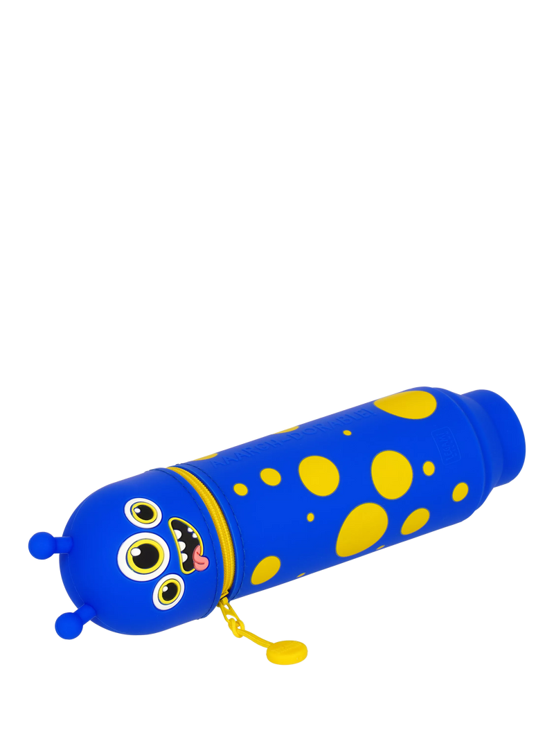 Legami Kawaii Monster pencil case navy blue silicone - British product