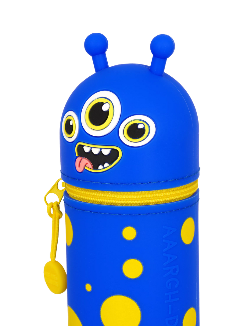 Legami Kawaii Monster pencil case navy blue silicone - British product