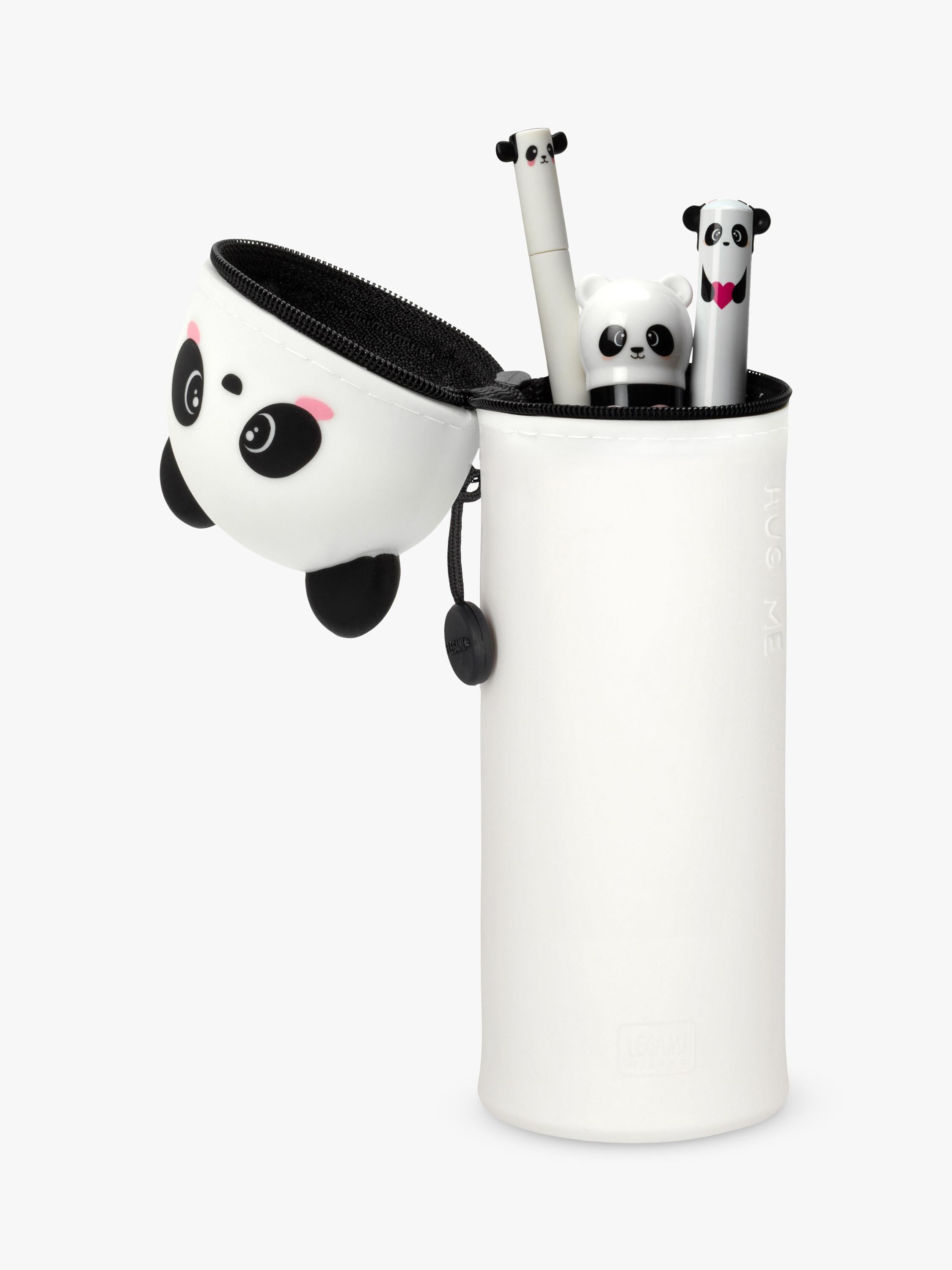 Legami Kawaii Panda pencil case black, imported from the UK