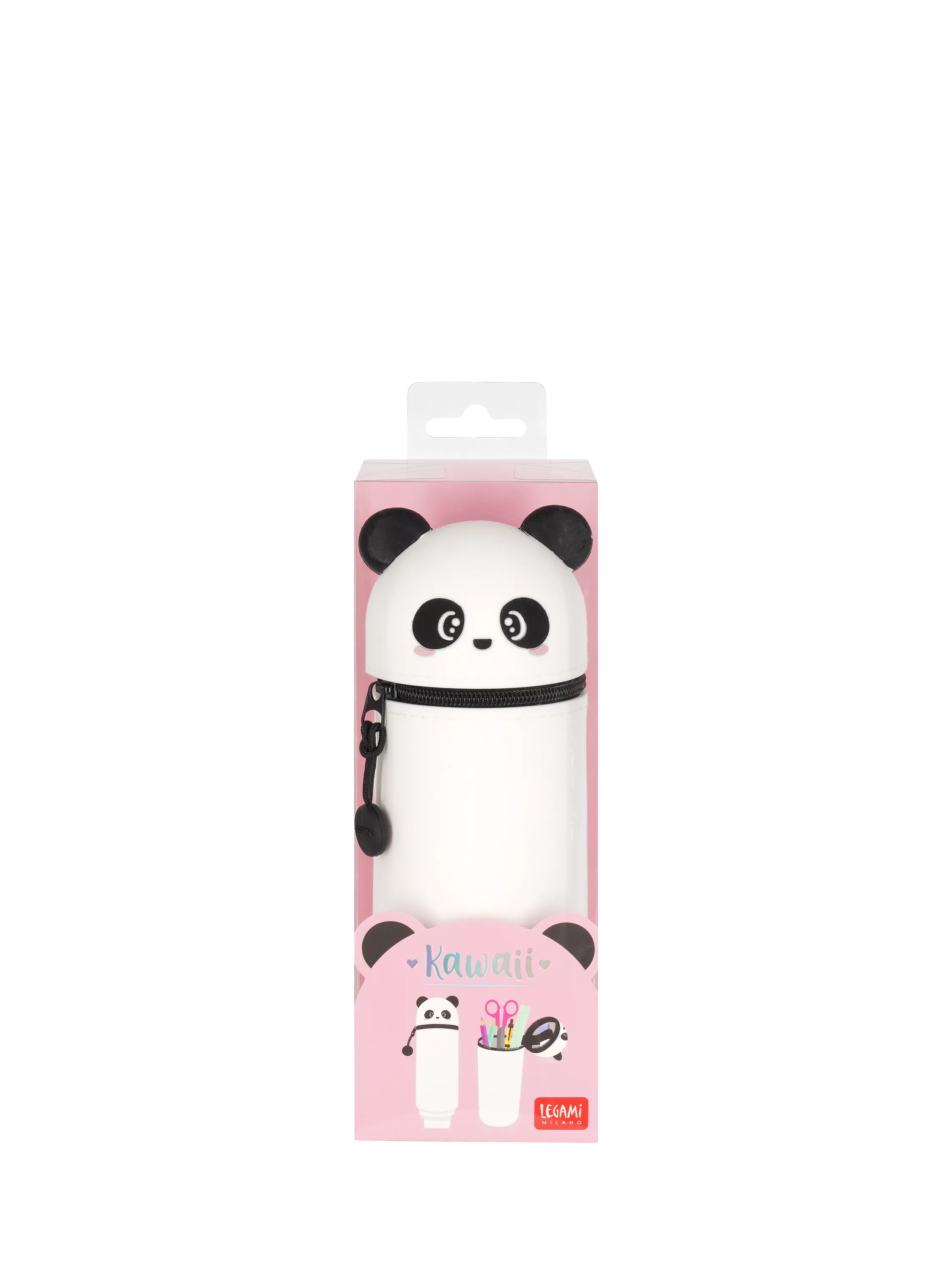 Legami Kawaii Panda pencil case black, imported from the UK