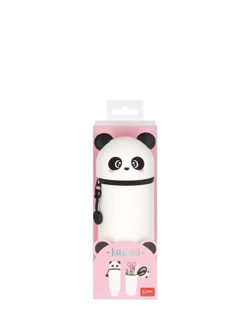 Legami Kawaii Panda pencil case black, imported from the UK