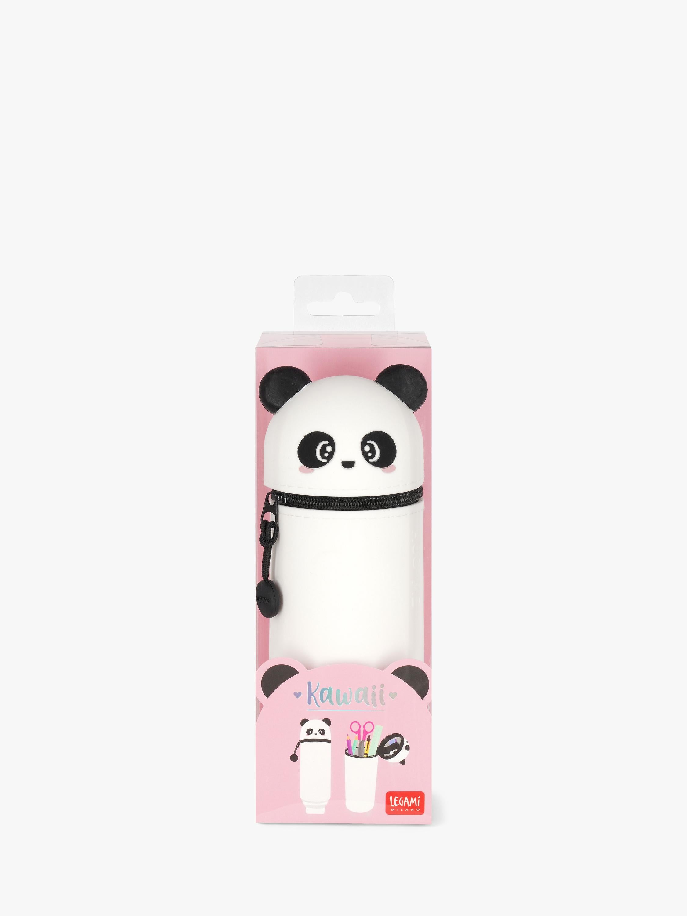 Legami Kawaii Panda pencil case black, imported from the UK