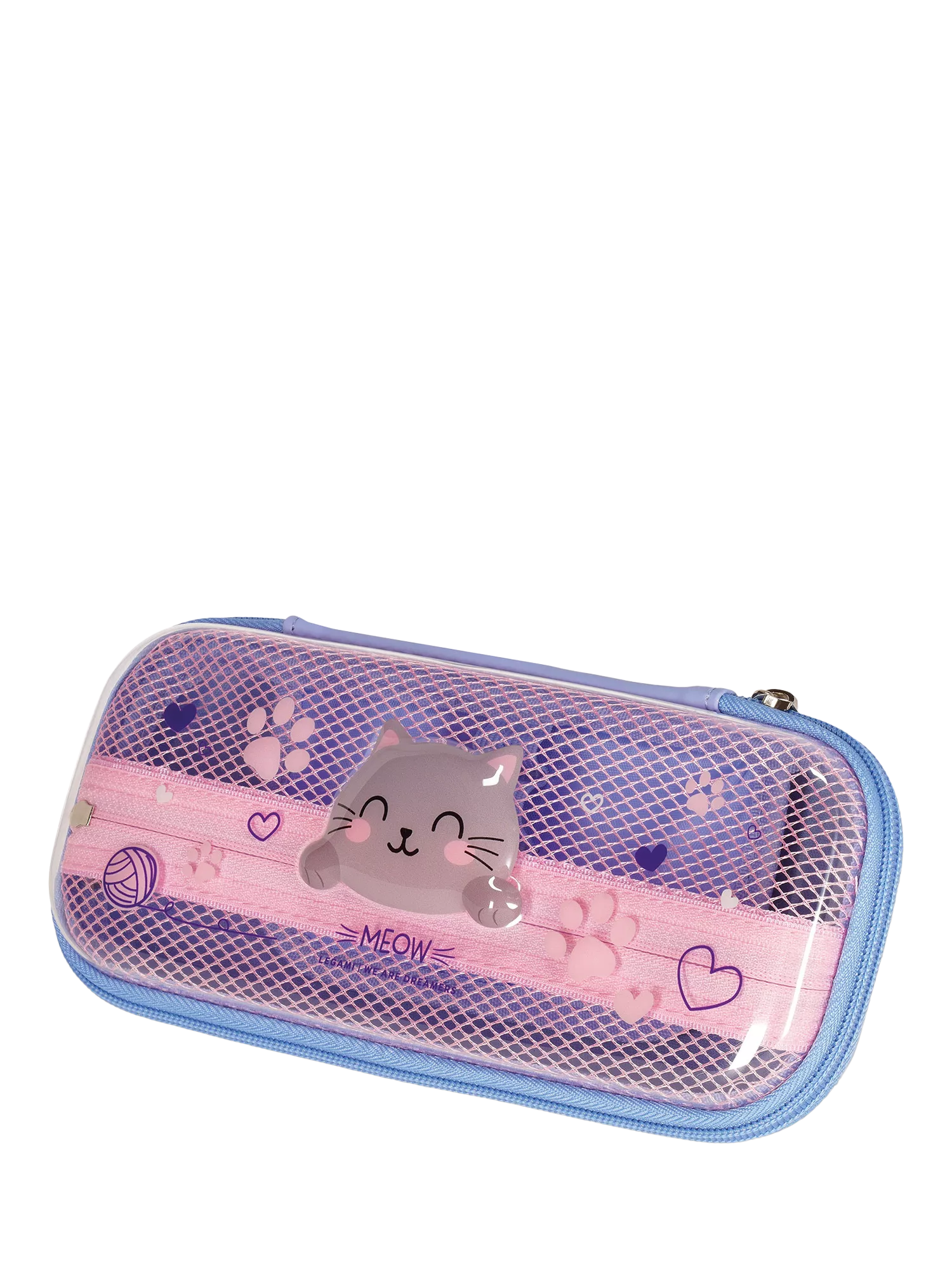 Legami pink kitty pencil case, UK version
