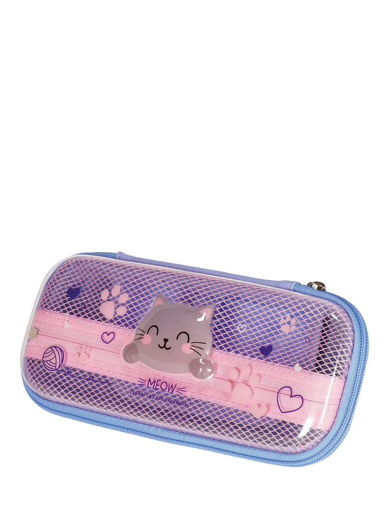 Legami pink kitty pencil case, UK version