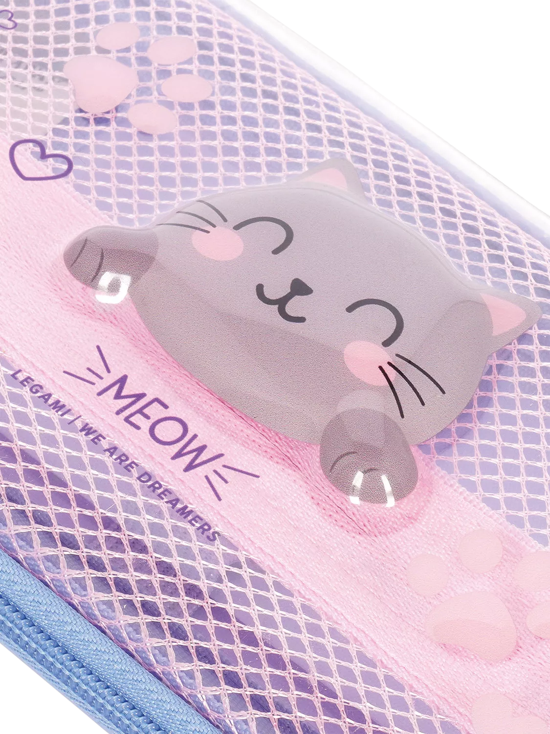 Legami pink kitty pencil case, UK version