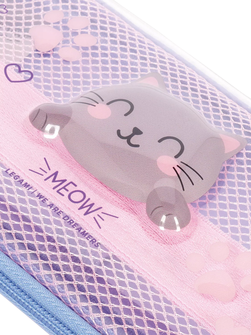 Legami pink kitty pencil case, UK version