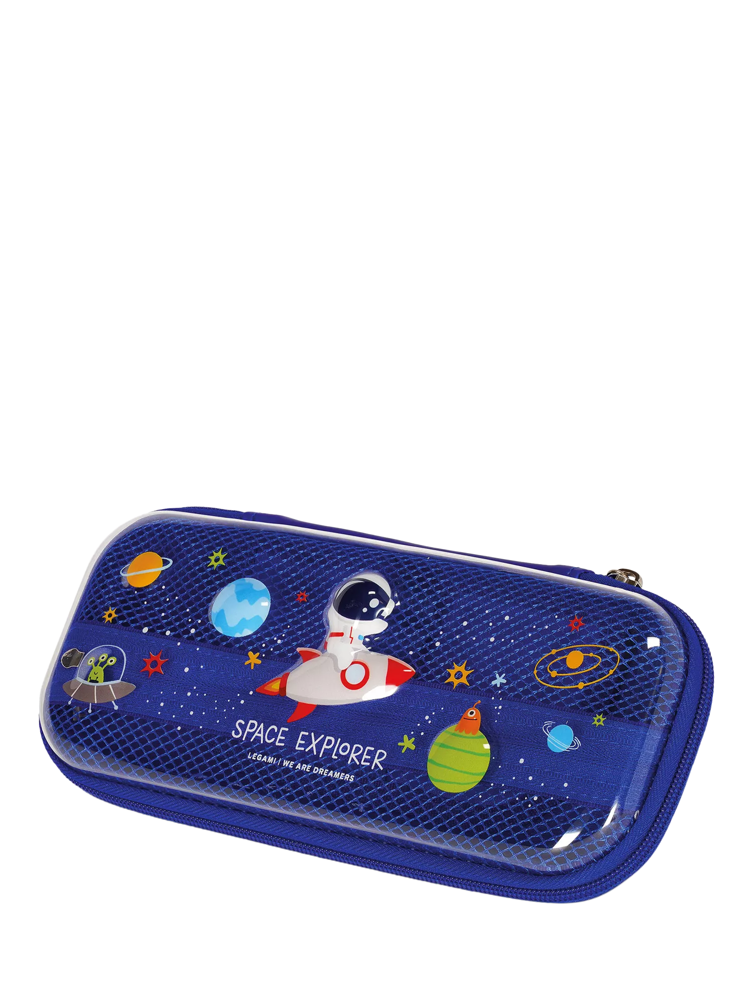 Legami Wonderwow Space pencil case navy blue - British product