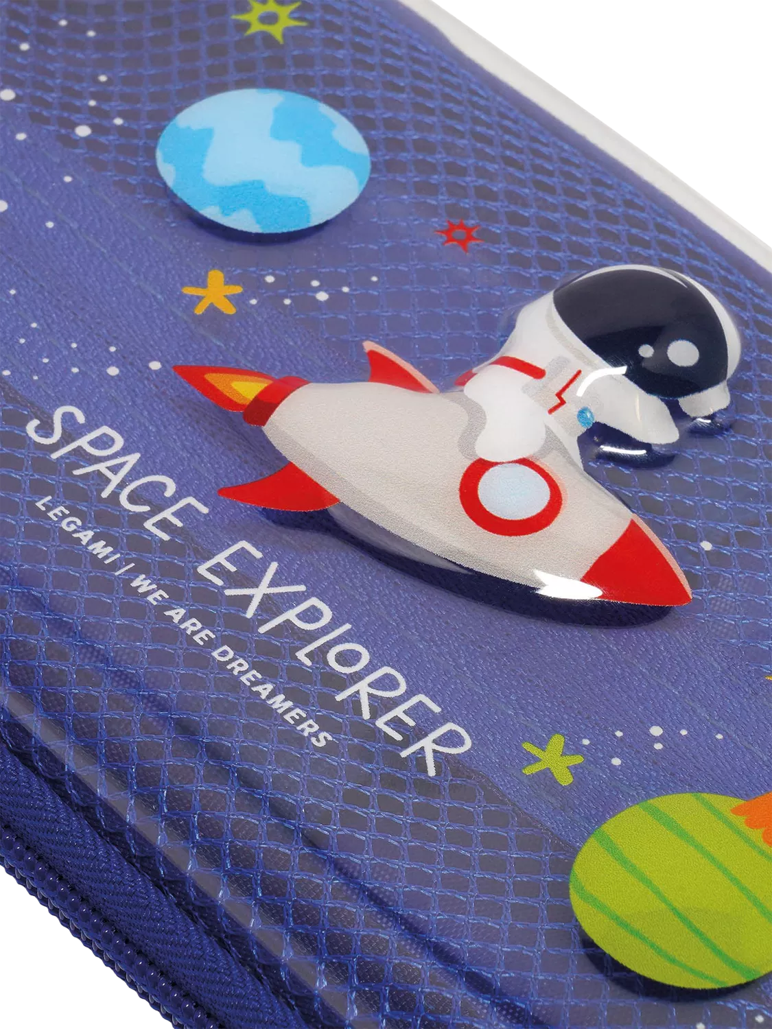 Legami Wonderwow Space pencil case navy blue - British product