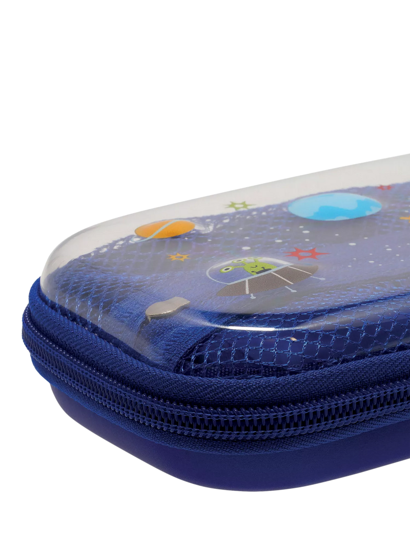 Legami Wonderwow Space pencil case navy blue - British product