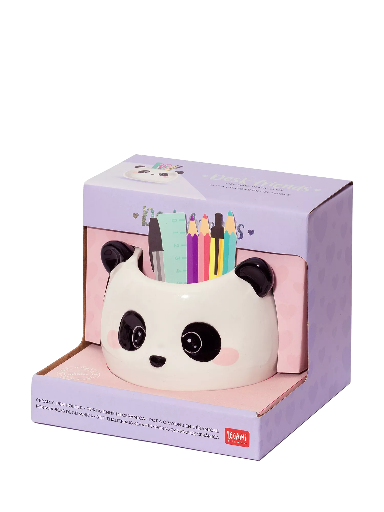 Legami ceramic panda pen pot, imported from the UK