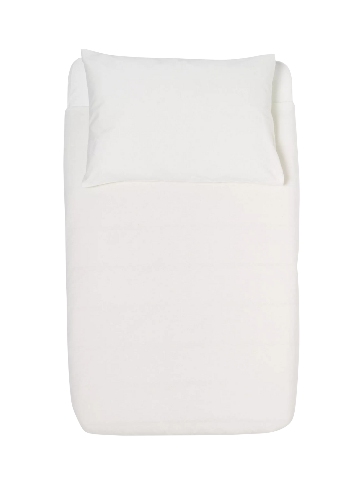 Little Green Sheep cotbed duvet cover pillowcase set white - British product