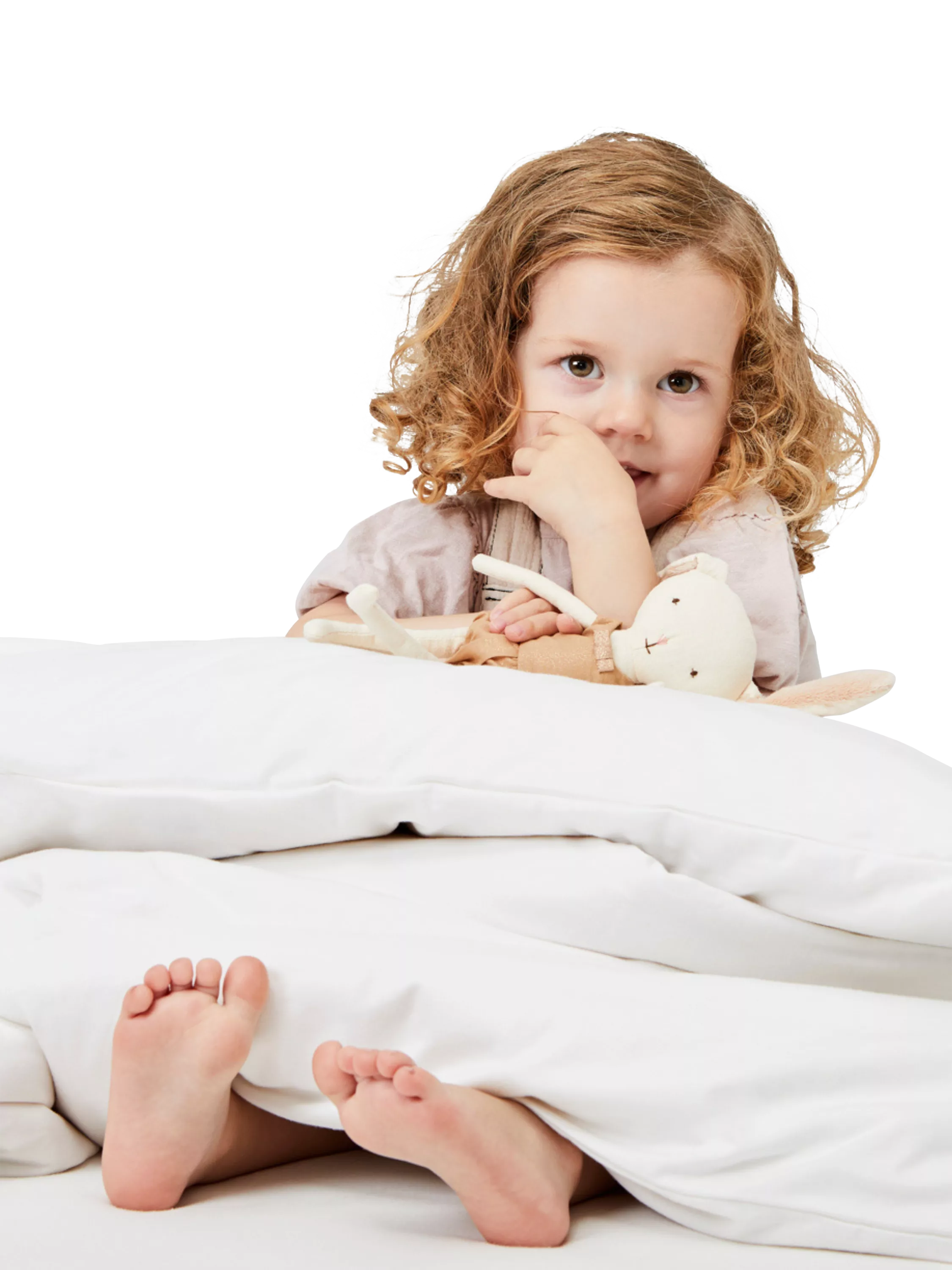 Little Green Sheep cotbed duvet cover pillowcase set white - British product