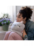 Legami grey cat-shaped super soft cushion, imported from the UK