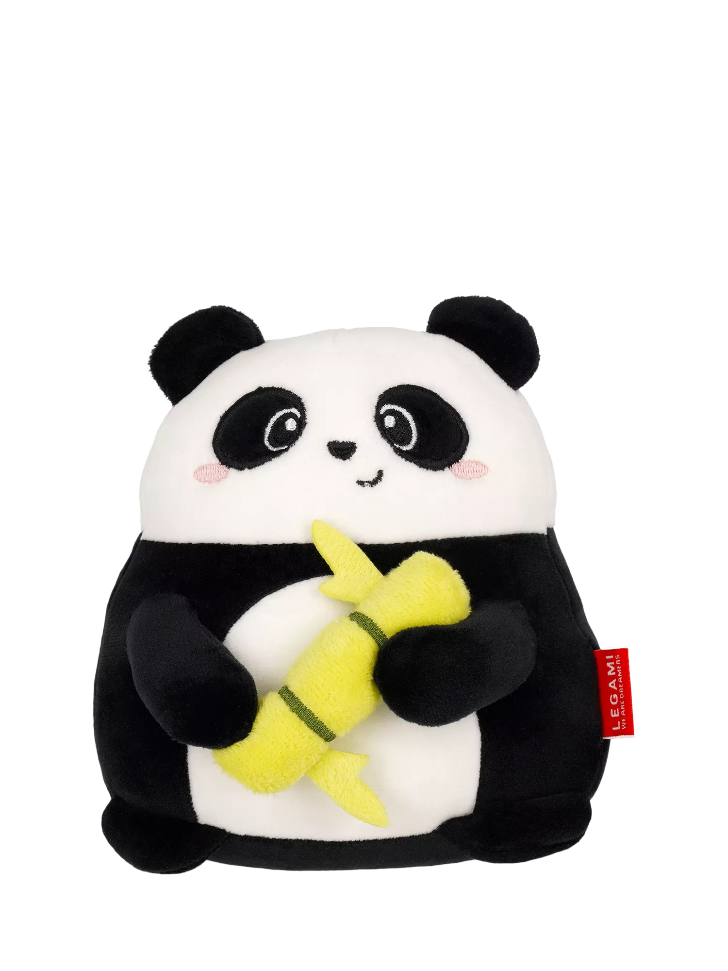 Legami Mini Panda Super Soft cushion, black stuffed toy - British product