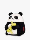 Legami Mini Panda Super Soft cushion, black stuffed toy - British product
