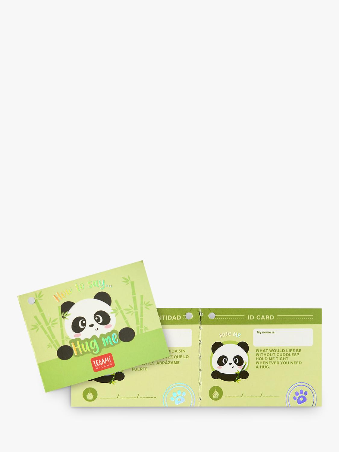 Legami Mini Panda Super Soft cushion, black stuffed toy - British product
