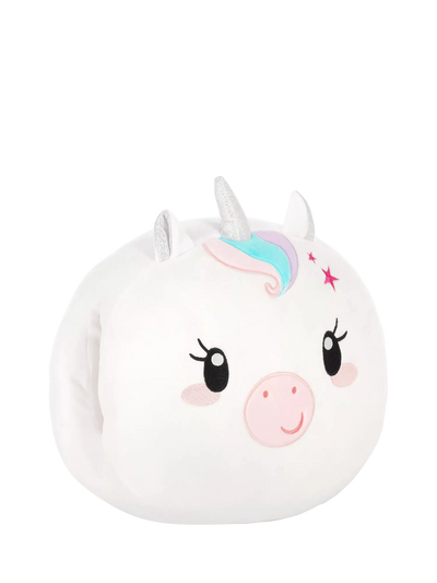 John Lewis Legami Unicorn Super Soft Cushion, Pink, 31 x 33 x 14 cm- Buy online at McGrocer