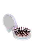 Legami grey Kitty hairbrush with mirror, imported from the UK