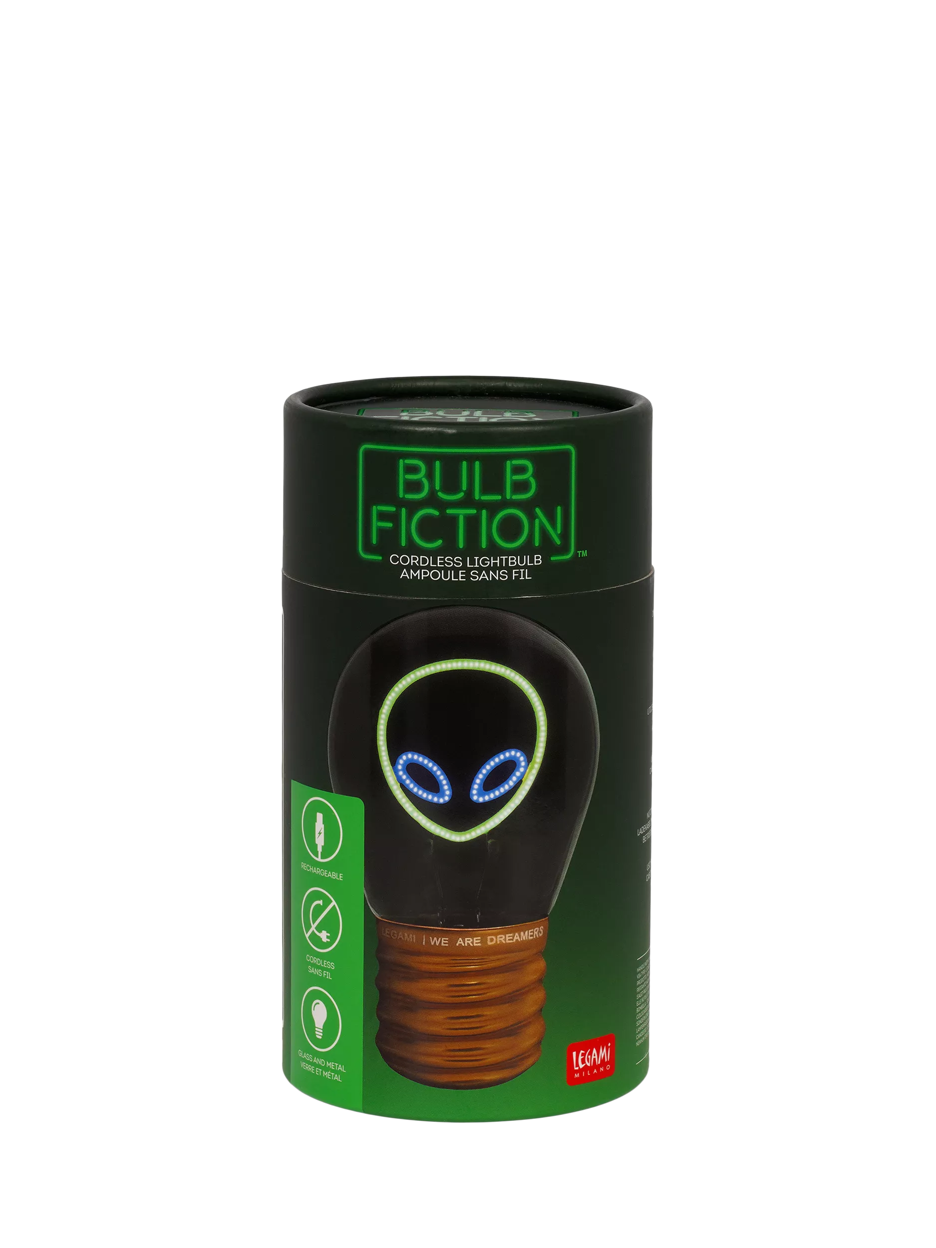 Legami Alien Lightbulb Table Lamp green, UK version