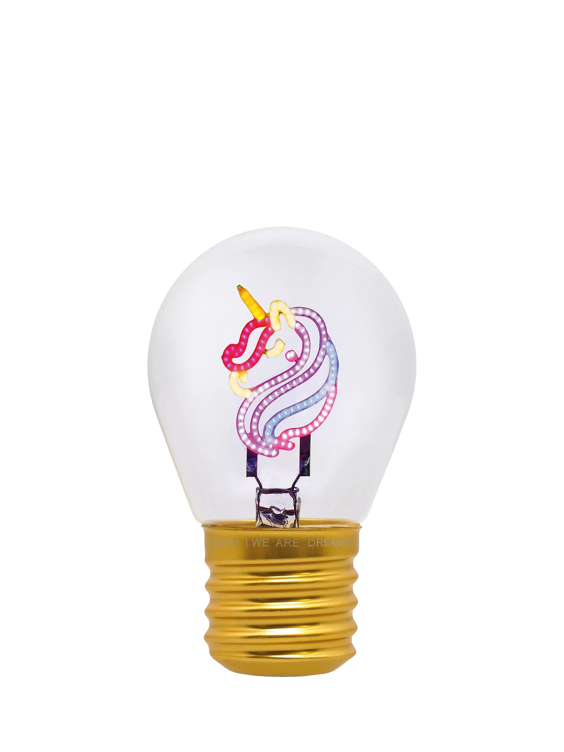 Legami Unicorn Lightbulb table lamp multi pink, UK version