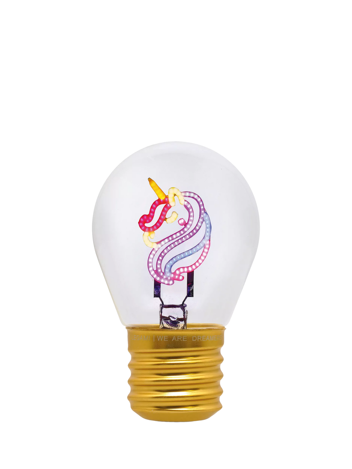 Legami Unicorn Lightbulb table lamp multi pink, UK version