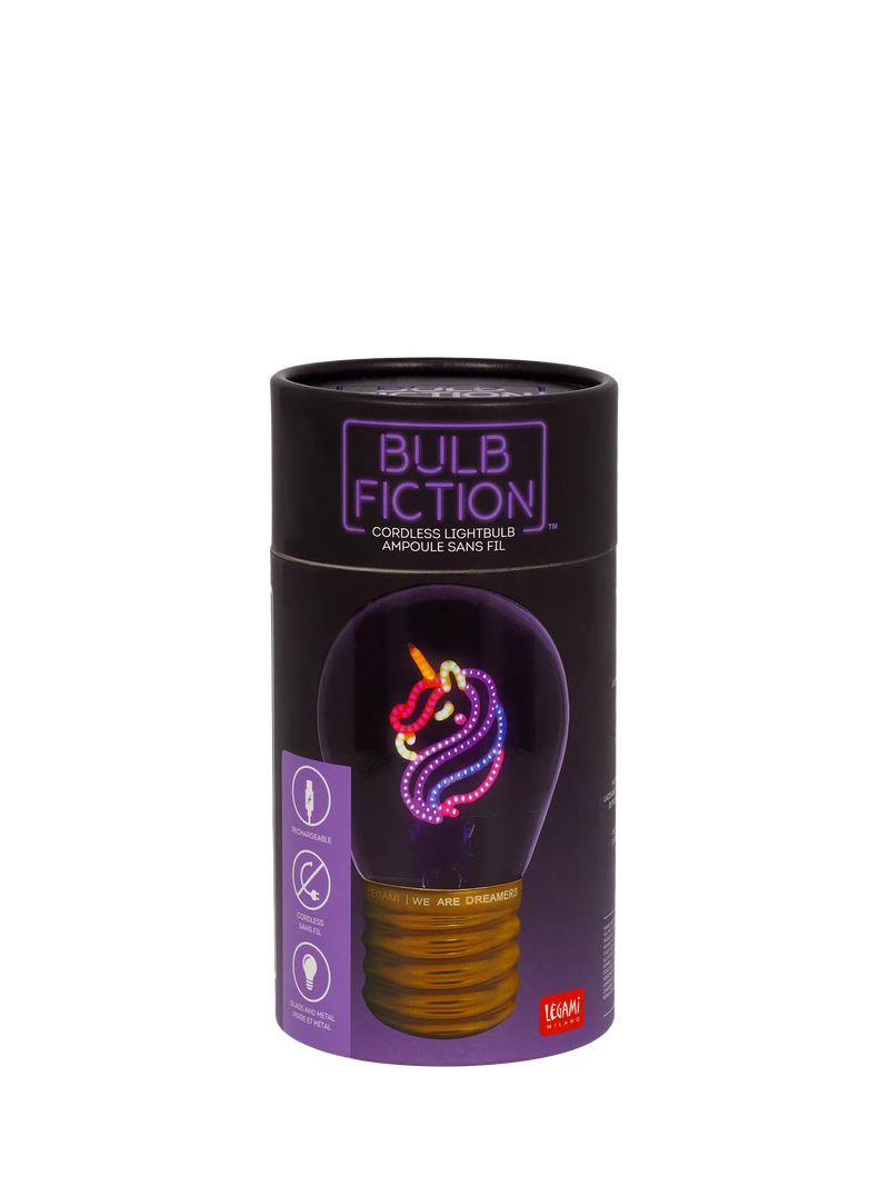 Legami Unicorn Lightbulb table lamp multi pink, UK version