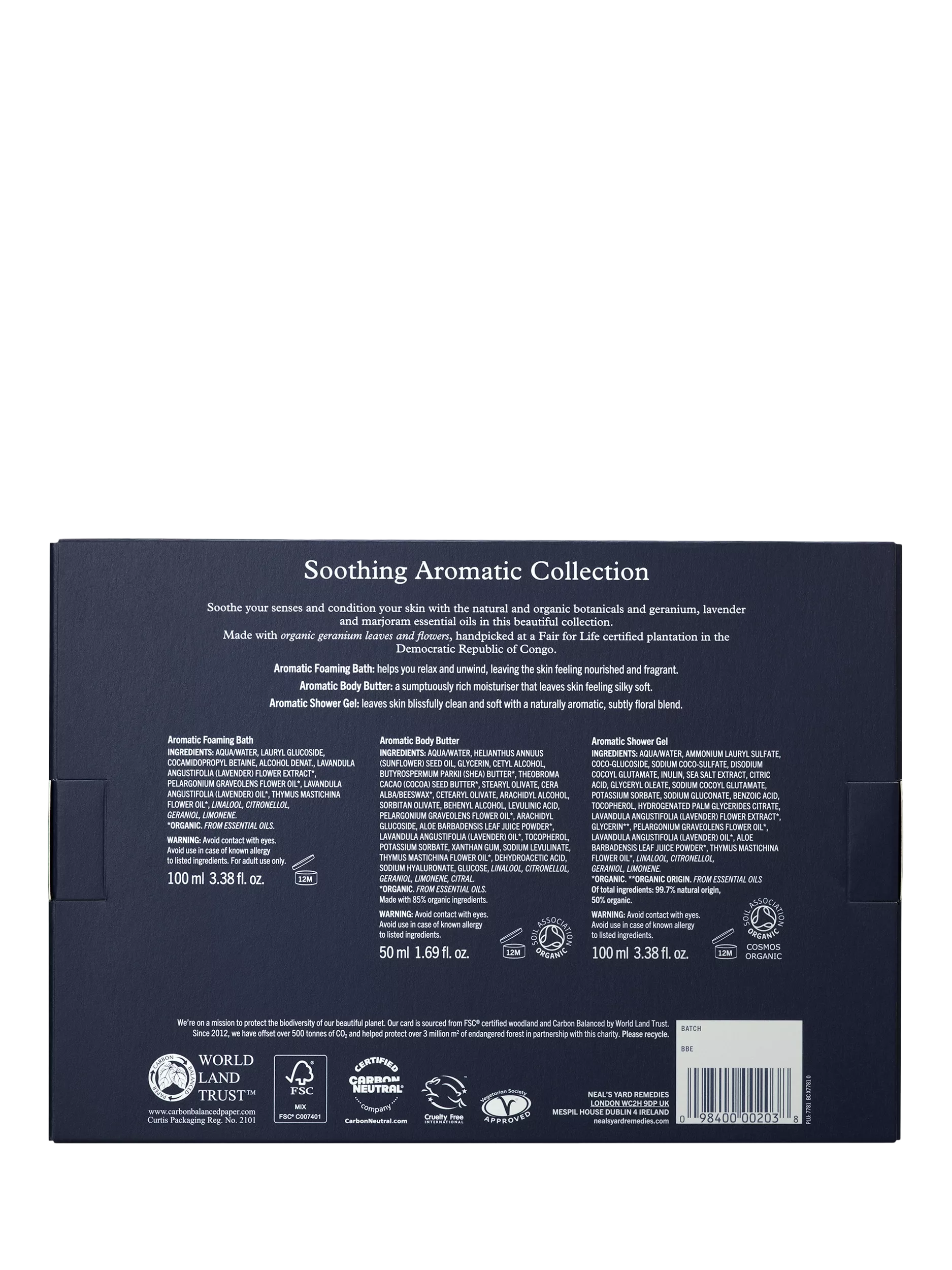 Neal's Yard Remedies Soothing Aromatic bodycare gift set - British product