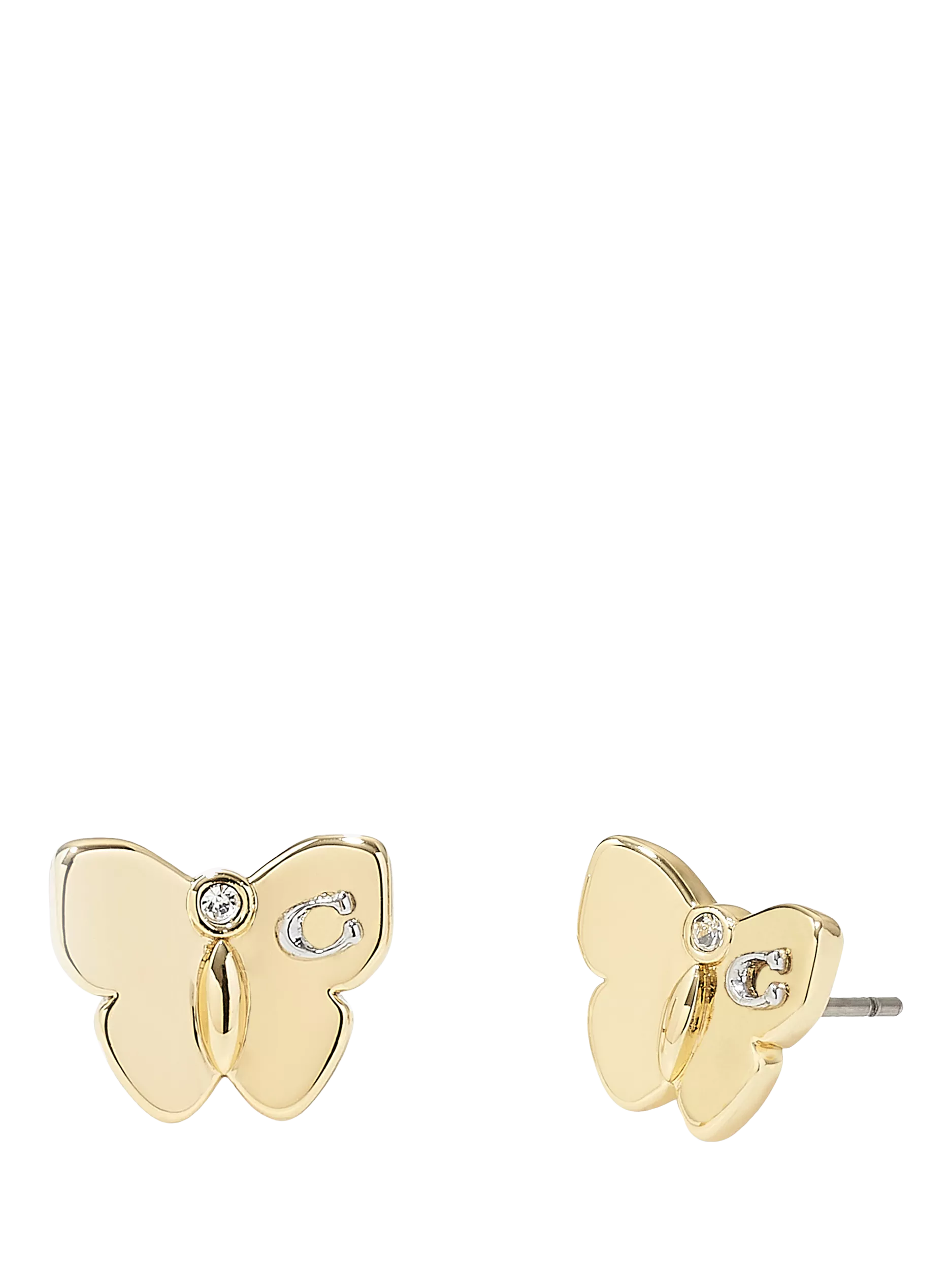 Coach gold butterfly stud earrings (British brand)