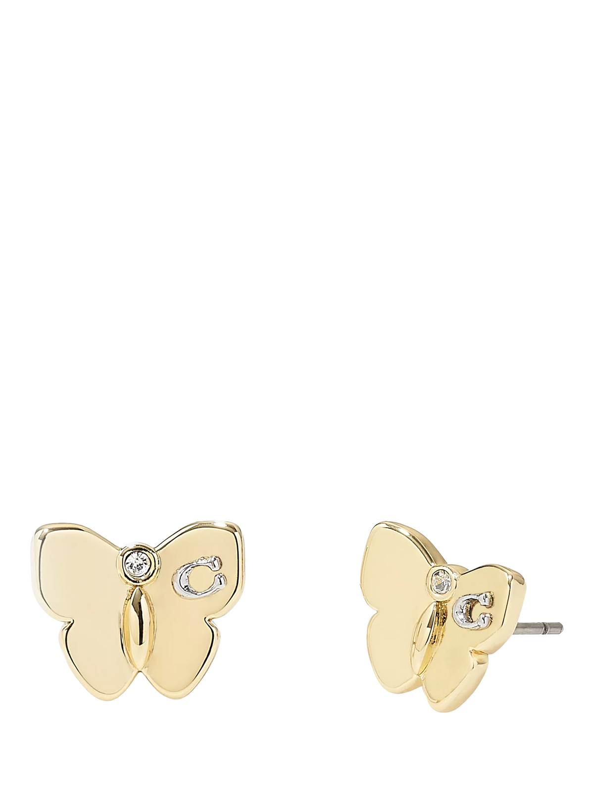 Coach gold butterfly stud earrings (British brand)