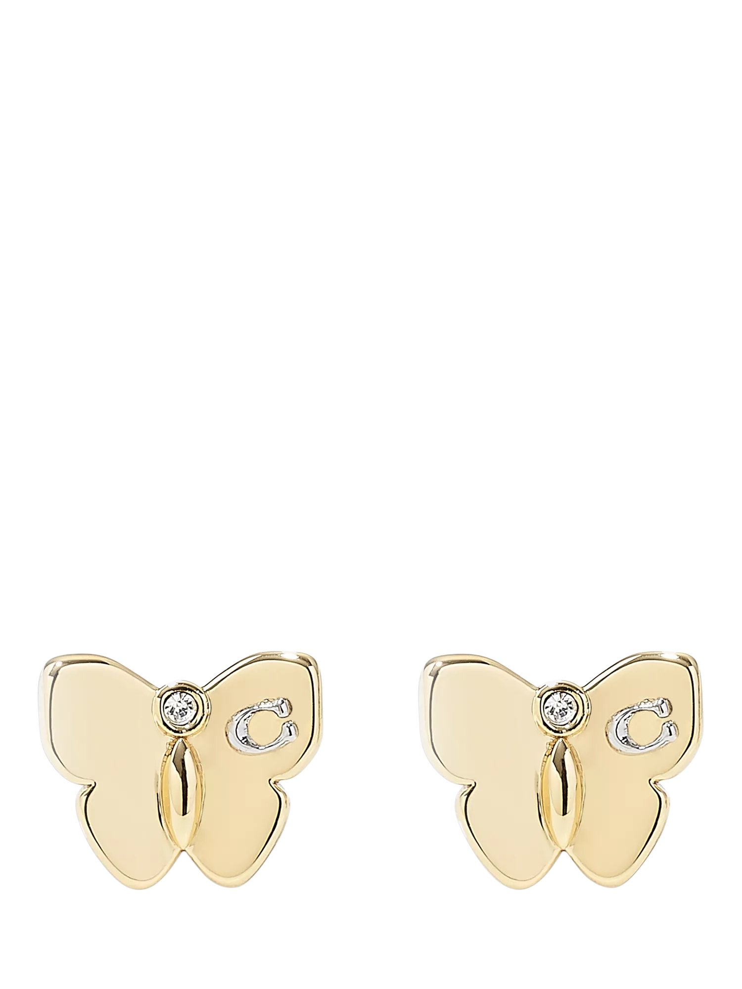 Coach gold butterfly stud earrings (British brand)