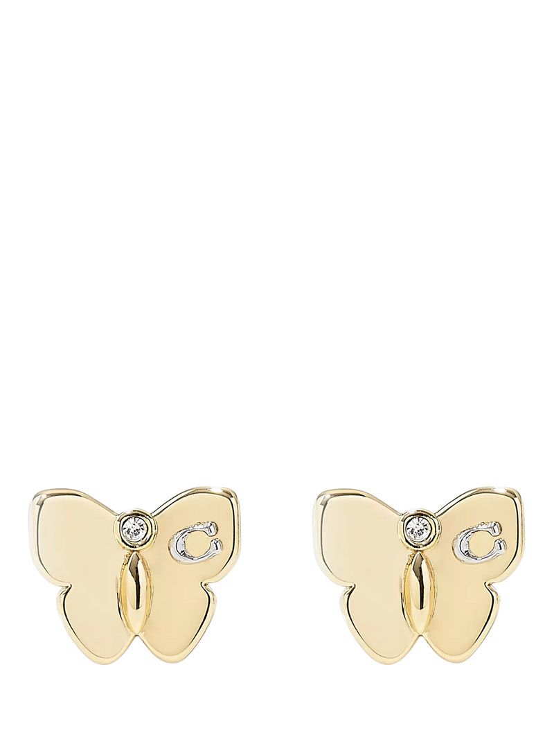 Coach gold butterfly stud earrings (British brand)