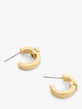 Coach Signature C huggie hoop earrings gold tone (British brand)