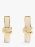 Coach gold huggie earrings minimal hoop (British brand)