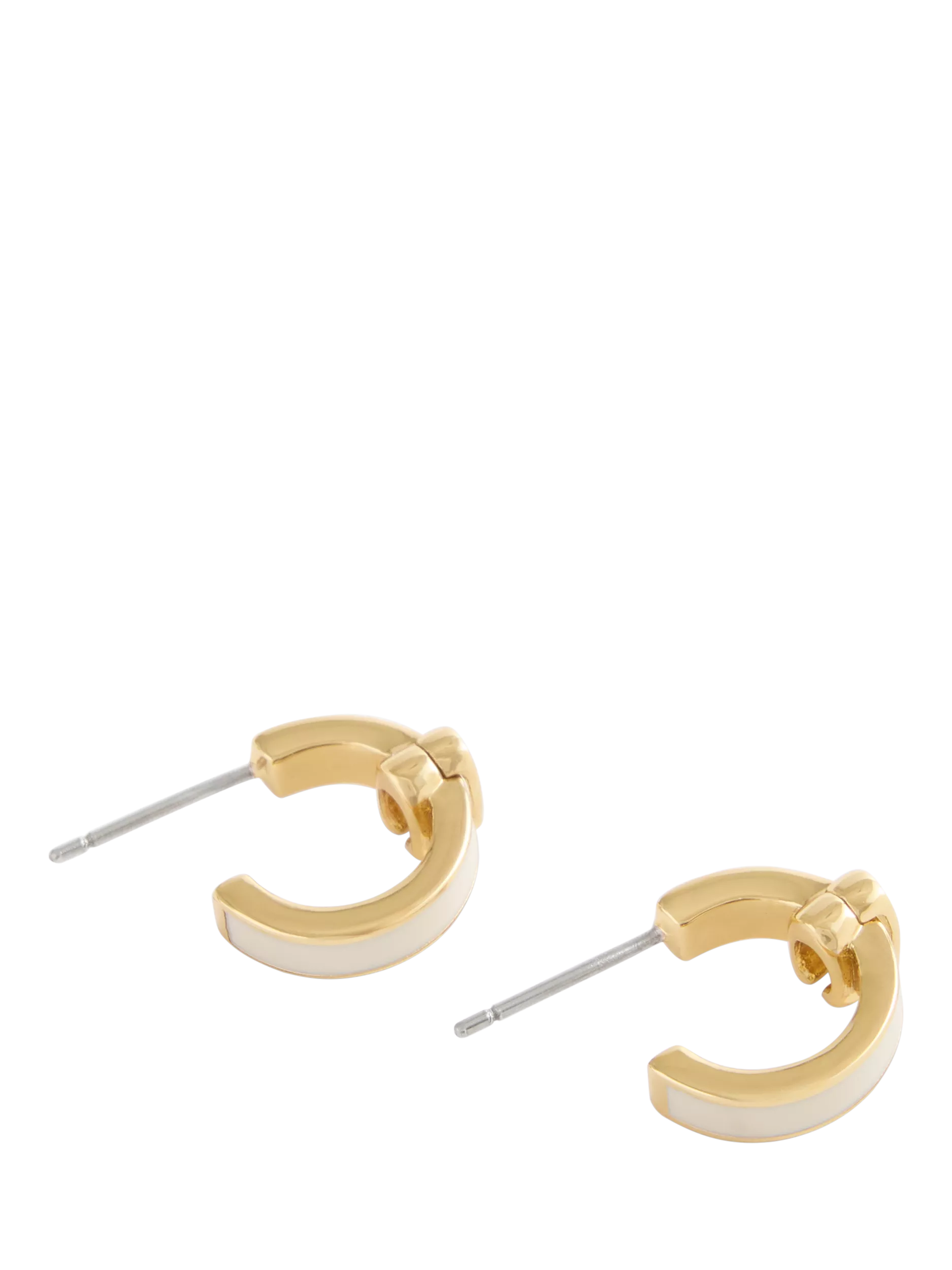 Coach gold huggie earrings minimal hoop (British brand)