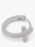 AllSaints sterling silver minimal huggie hoop earrings, imported from the UK